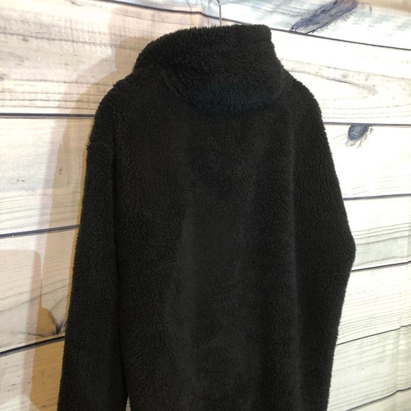 Teddy Sherpa WorkShop brand cozy Black half zip - Picture 11 of 13